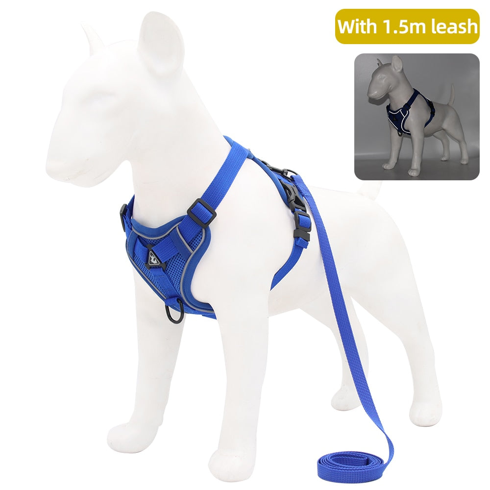 Dog Harness with 1.5m Traction Leash Set