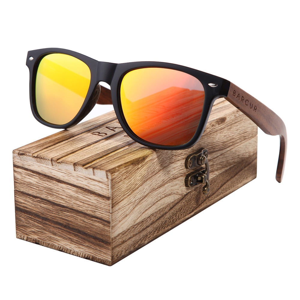 UV400 Protection Wood Polarized Sunglasses