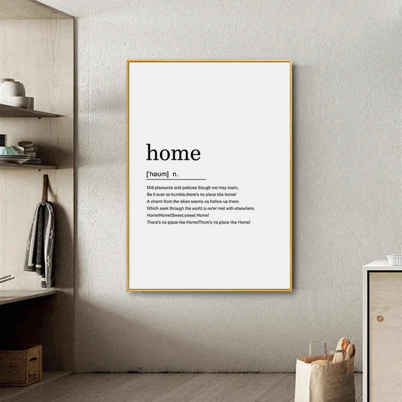Family Definition Quotes Wall Canvas Home Decoration
