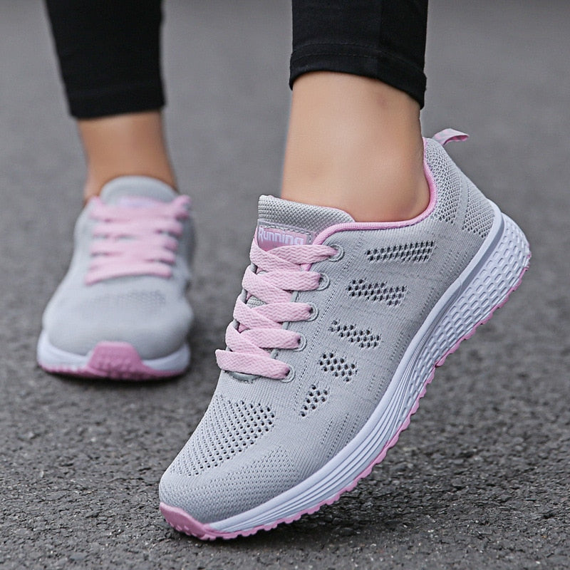 Breathable Walking Mesh Flat Shoes Sneakers