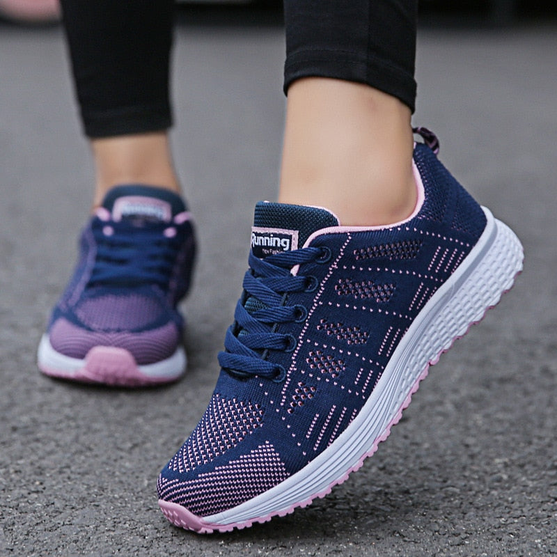 Breathable Walking Mesh Flat Shoes Sneakers