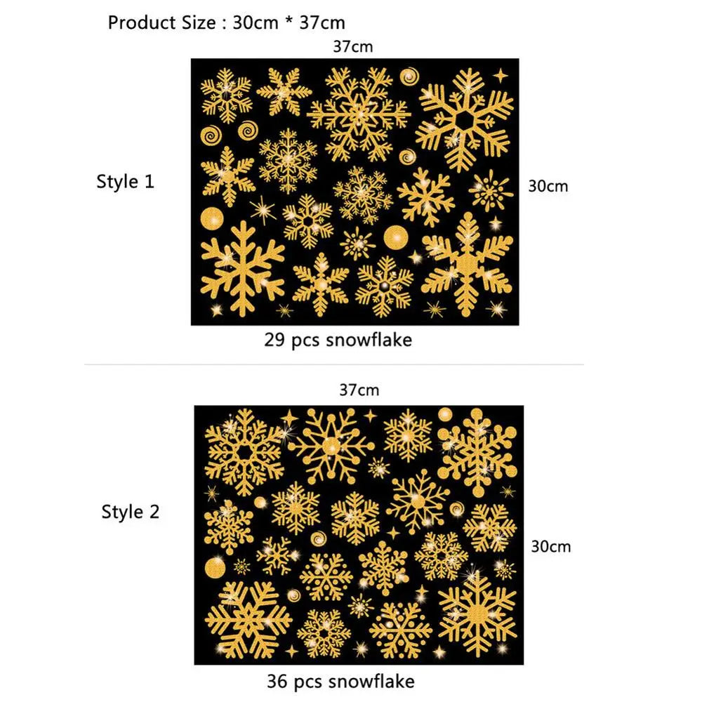 Glitter Effect Snowflake Electrostatic Window/Wall Sticker