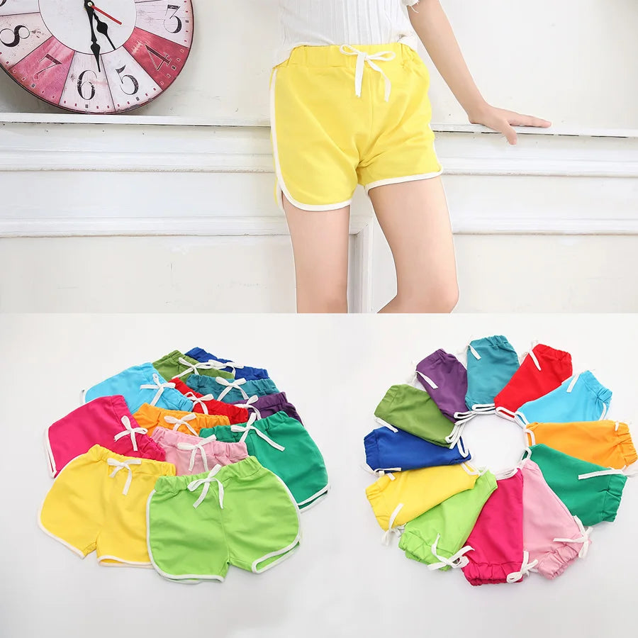 Kids Candy Color Summer Shorts