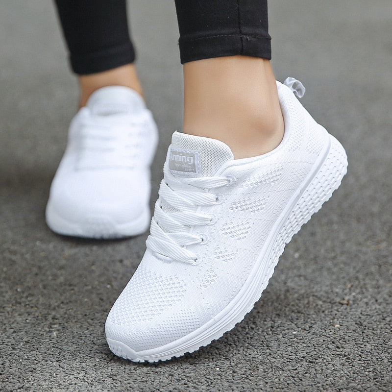 Breathable Walking Mesh Flat Shoes Sneakers