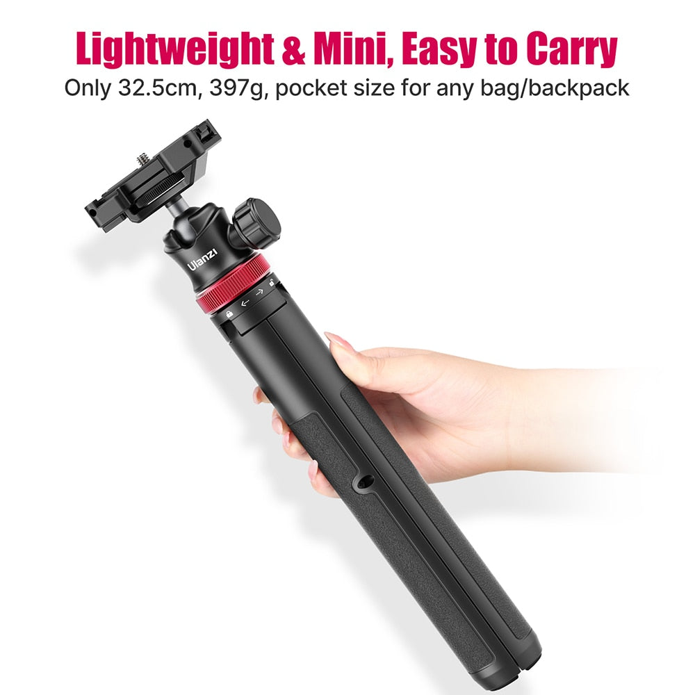 Portable Selfie Stick Rotatable Ball Head Tri-Pod