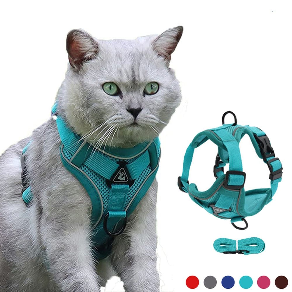 Escape Proof Breathable Cat Harness and Leash