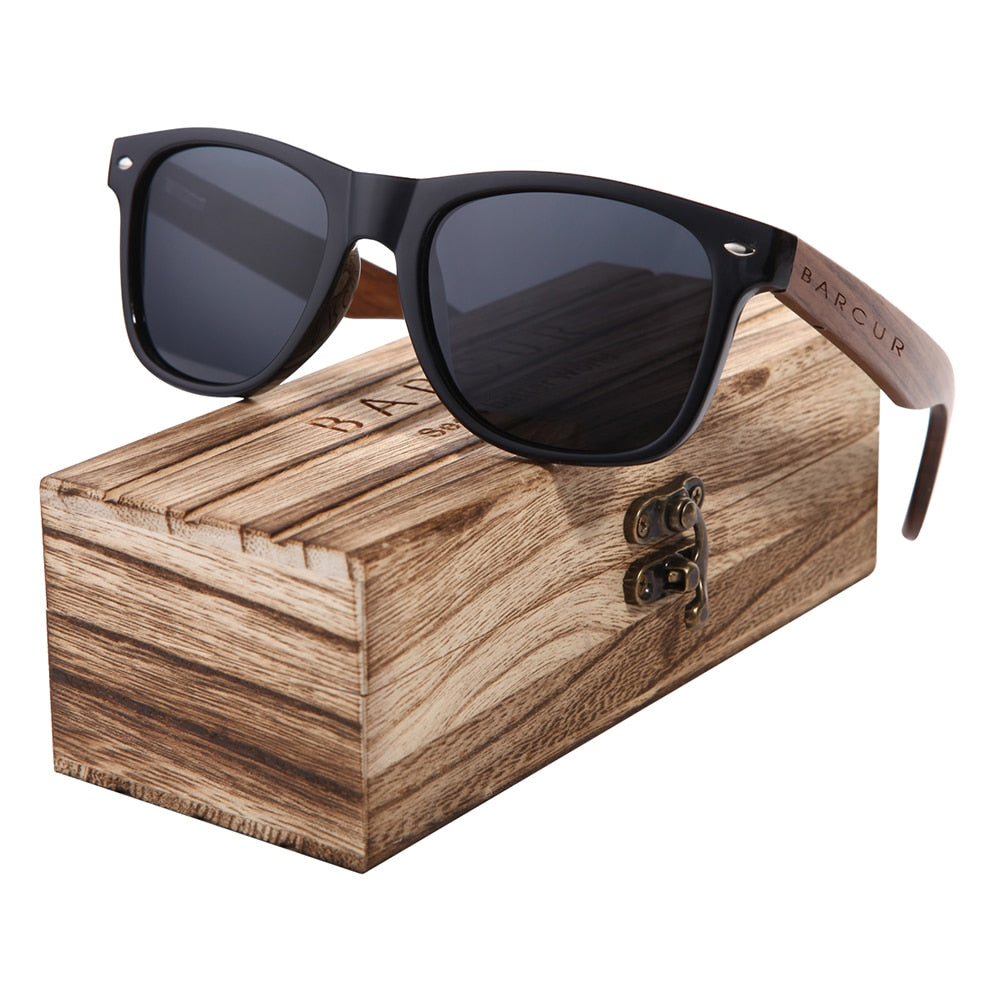 UV400 Protection Wood Polarized Sunglasses