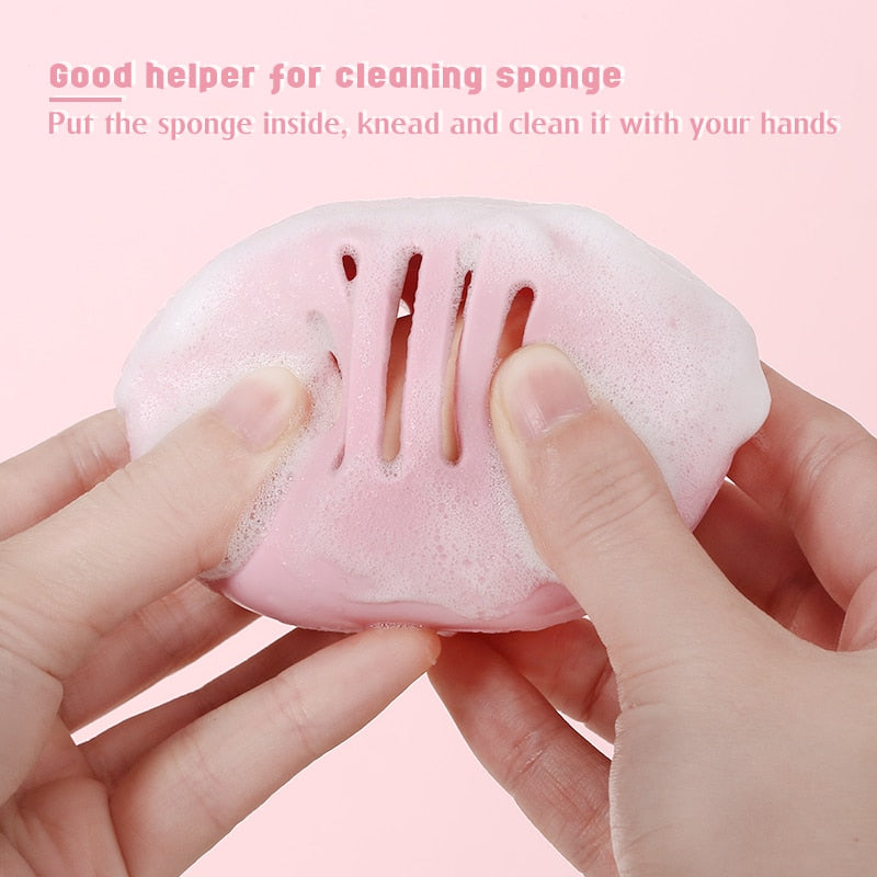 Eco-Friendly Silicone Multi-hole Beauty Blender Storage Case