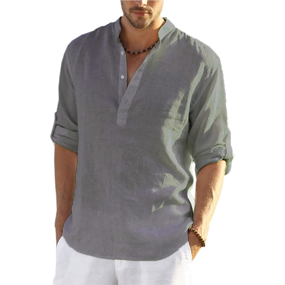 Loose Cotton Linen Shirt