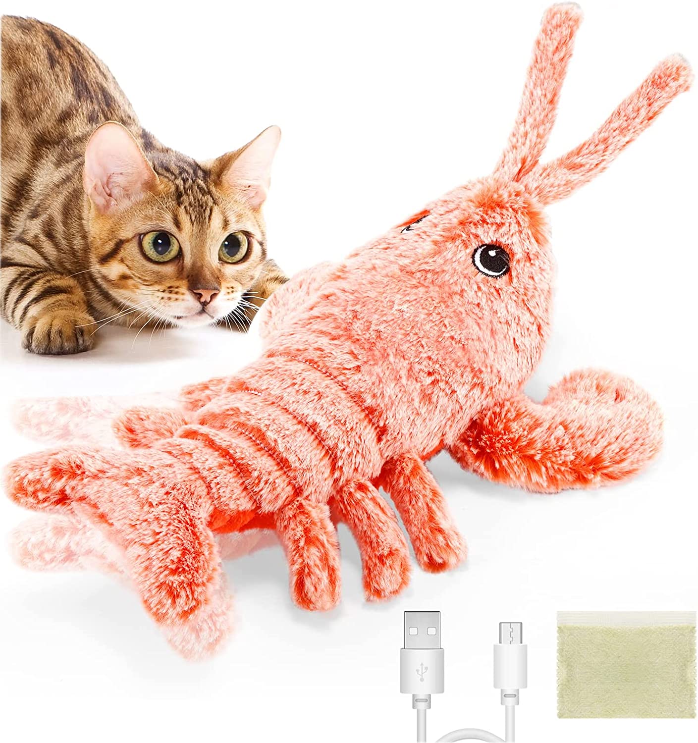 Flopping Electric Moving Jumping Shrimp Toy