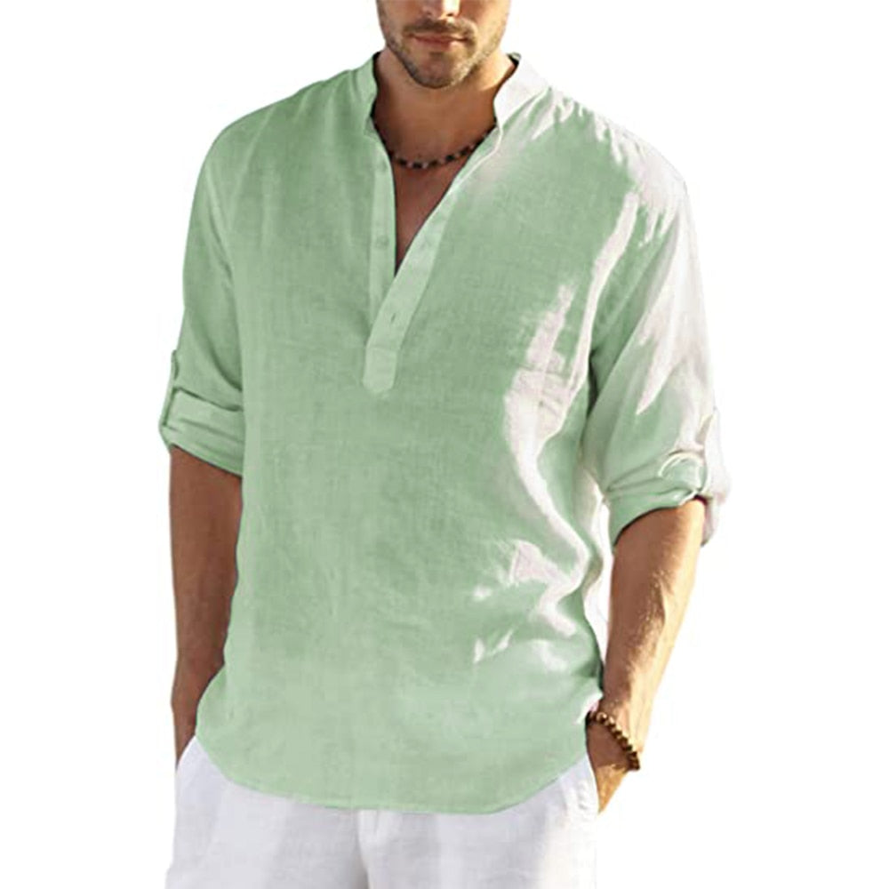 Loose Cotton Linen Shirt