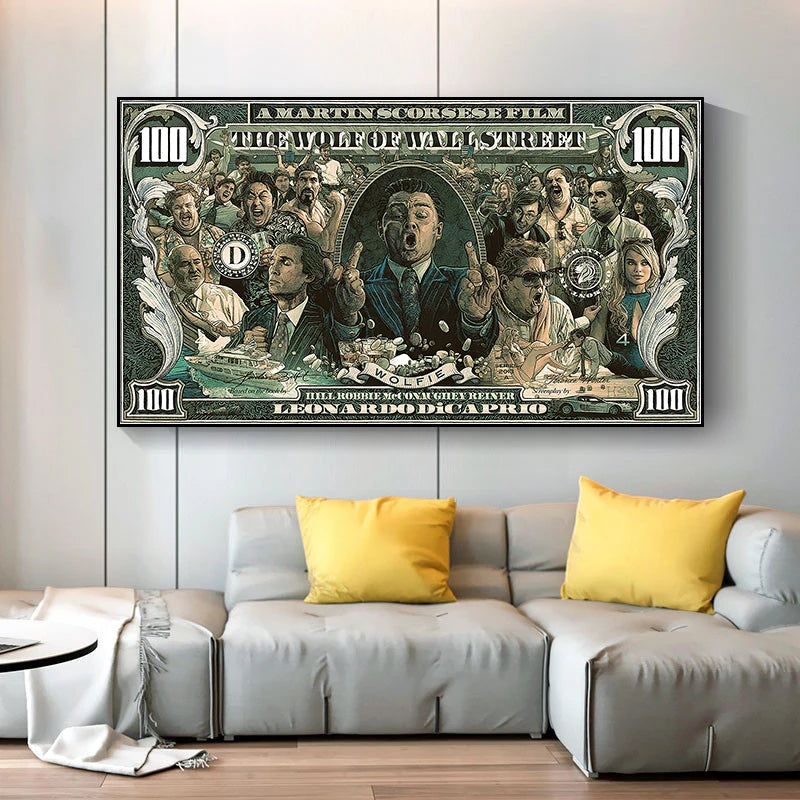 Wolf Of Wall Street Poster Cotton Canvas Home decor/Room decor