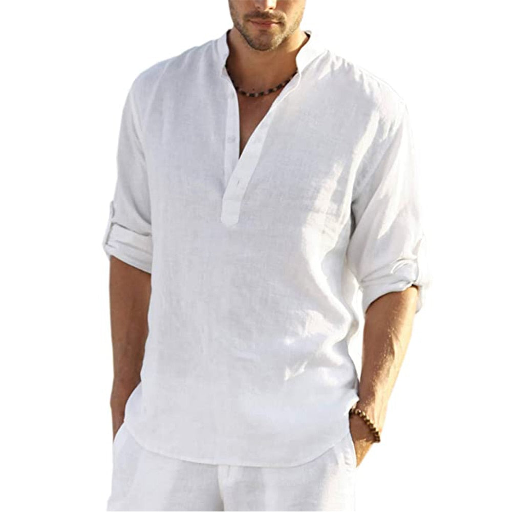 Loose Cotton Linen Shirt