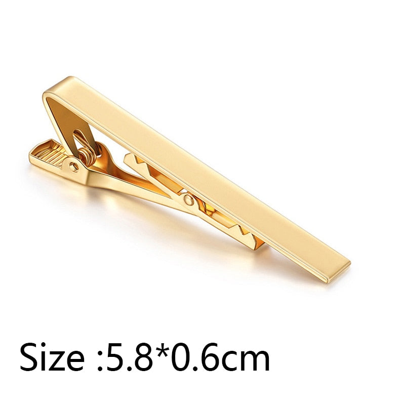 Metal Copper Simple Bar Clasp Practical Necktie Accessories