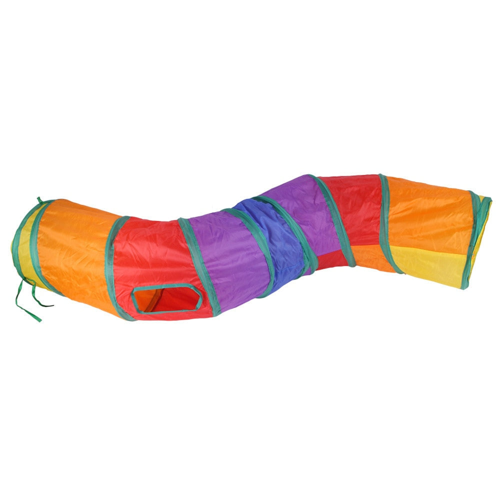 Collapsible Play Toy rainbow Tunnel Puppy Toys