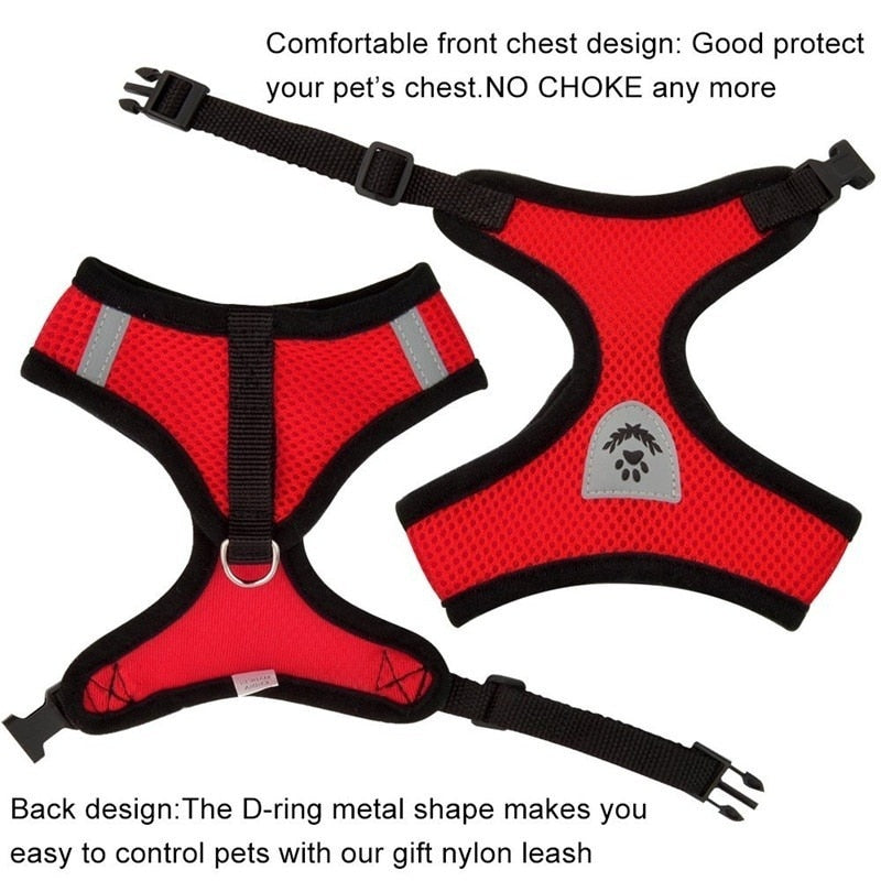 Adjustable Polyester Mesh Breathable Harnesses