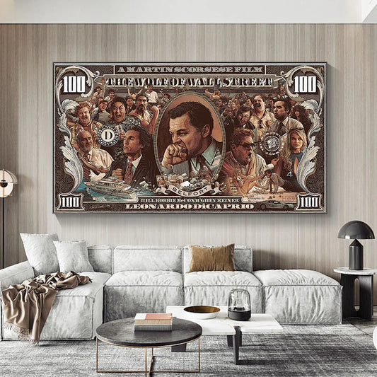 Wolf Of Wall Street Poster Cotton Canvas Home decor/Room decor