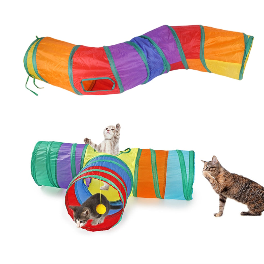 Collapsible Play Toy rainbow Tunnel Puppy Toys