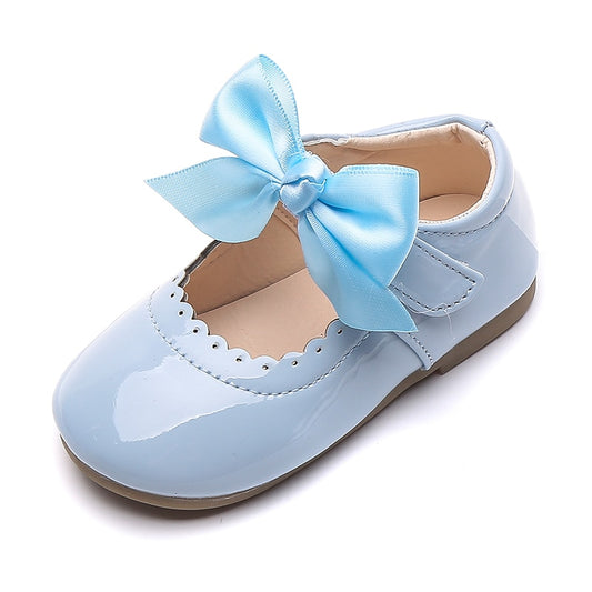 Cute Bow Patent Leather Princess Shoes