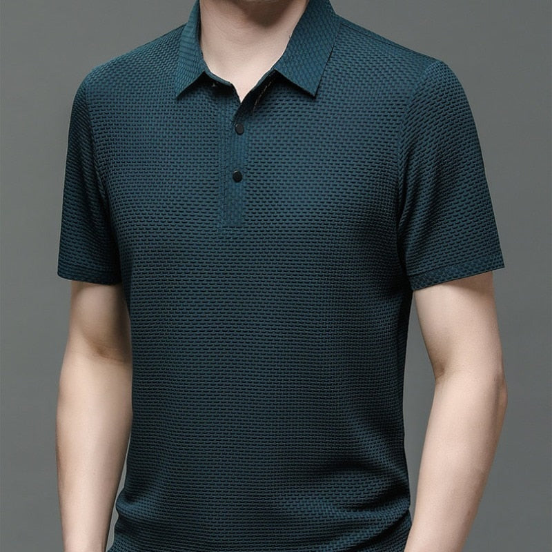 Lop-up Hollow Short-sleeved Polo Shirt