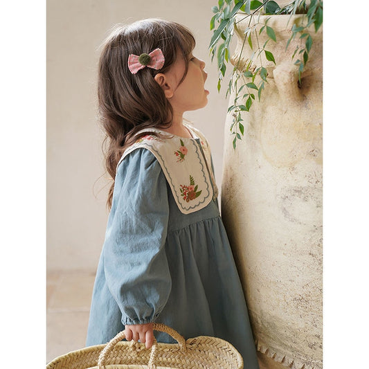 Cute Embroidered Flower Dress