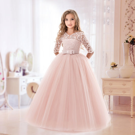 Flower Embroidery Princess  Dresses For Girls
